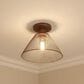 Golden Lighting Carver 1-Light Semi-Flush in Copper Patina, , large