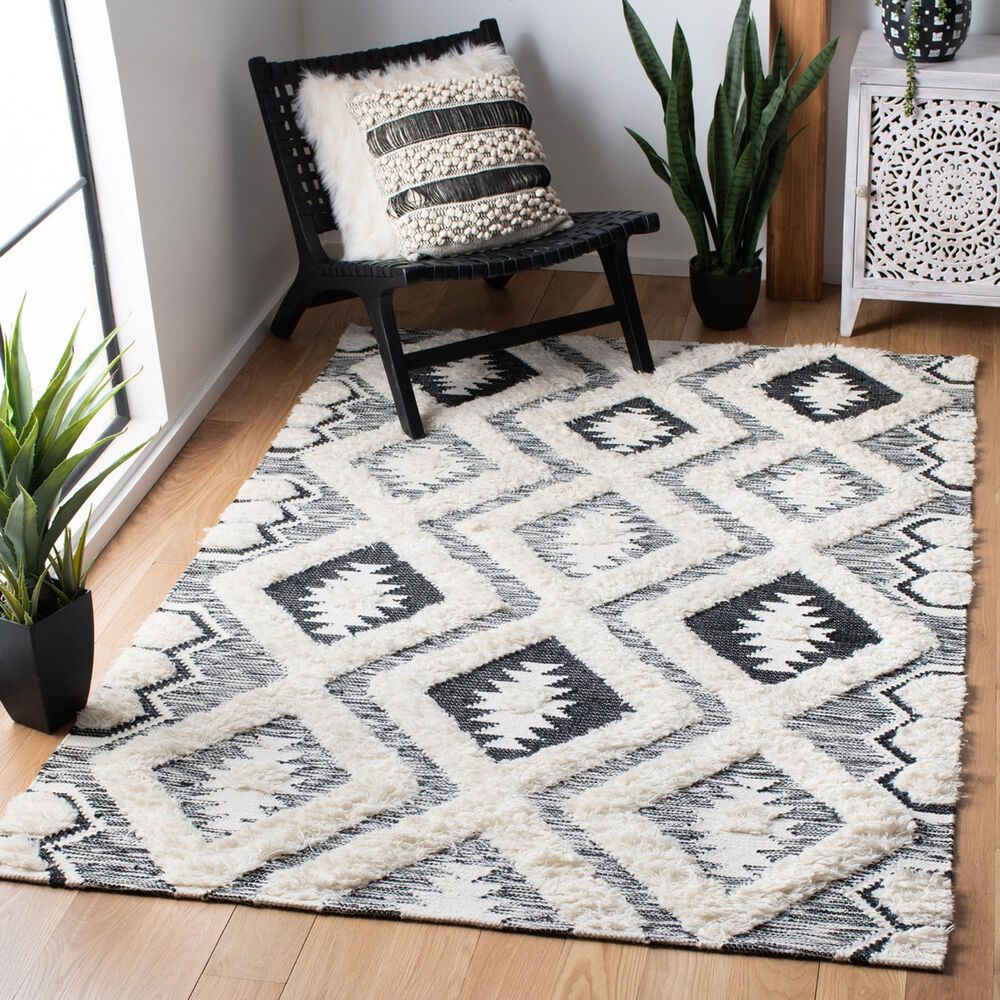 Safavieh Natura NAT684A 3&#39; x 5&#39; Ivory and Black Area Rug, , large