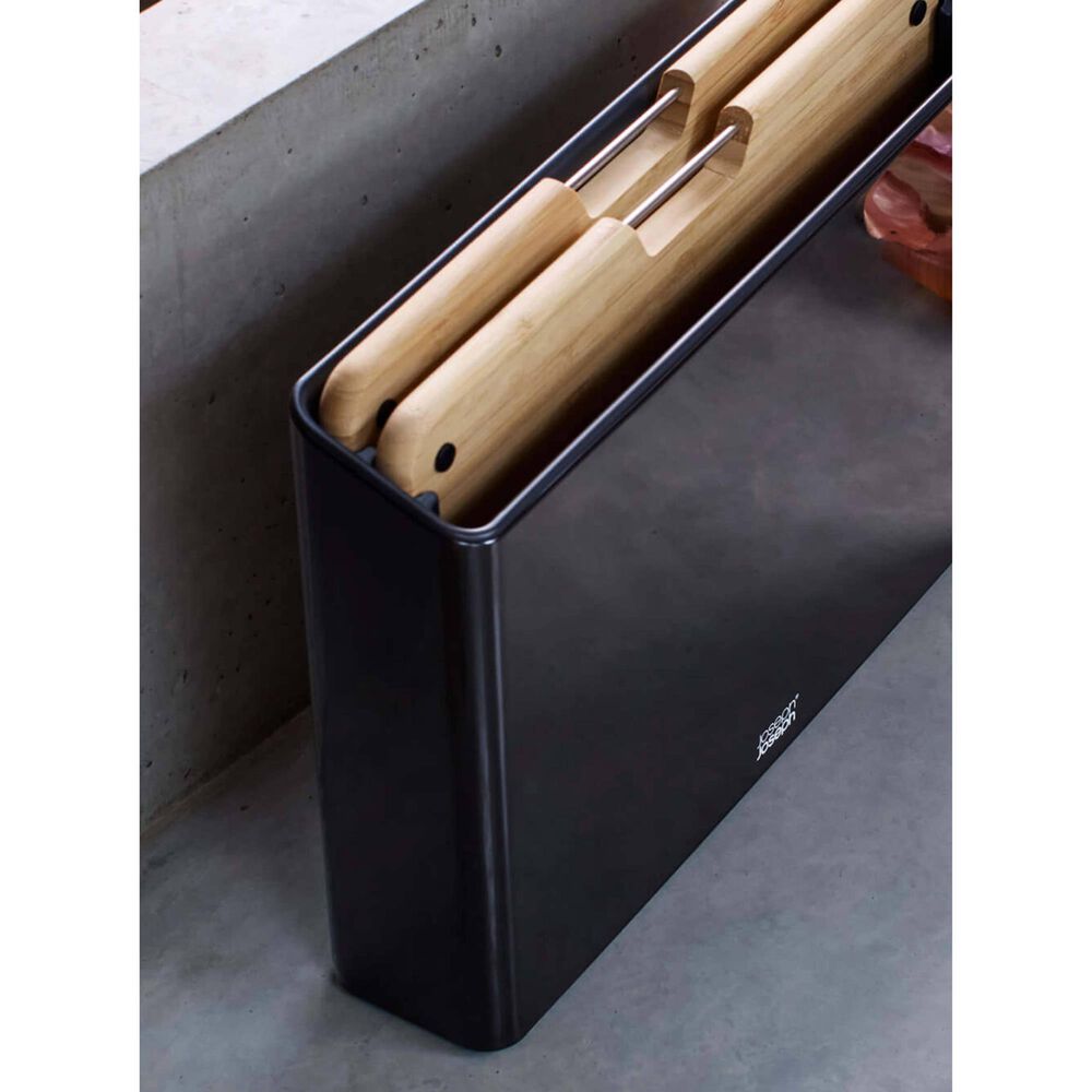 Joseph Joseph Folio 3-Piece Cutting Board Set with Stainless-Steel Case in Black, , large