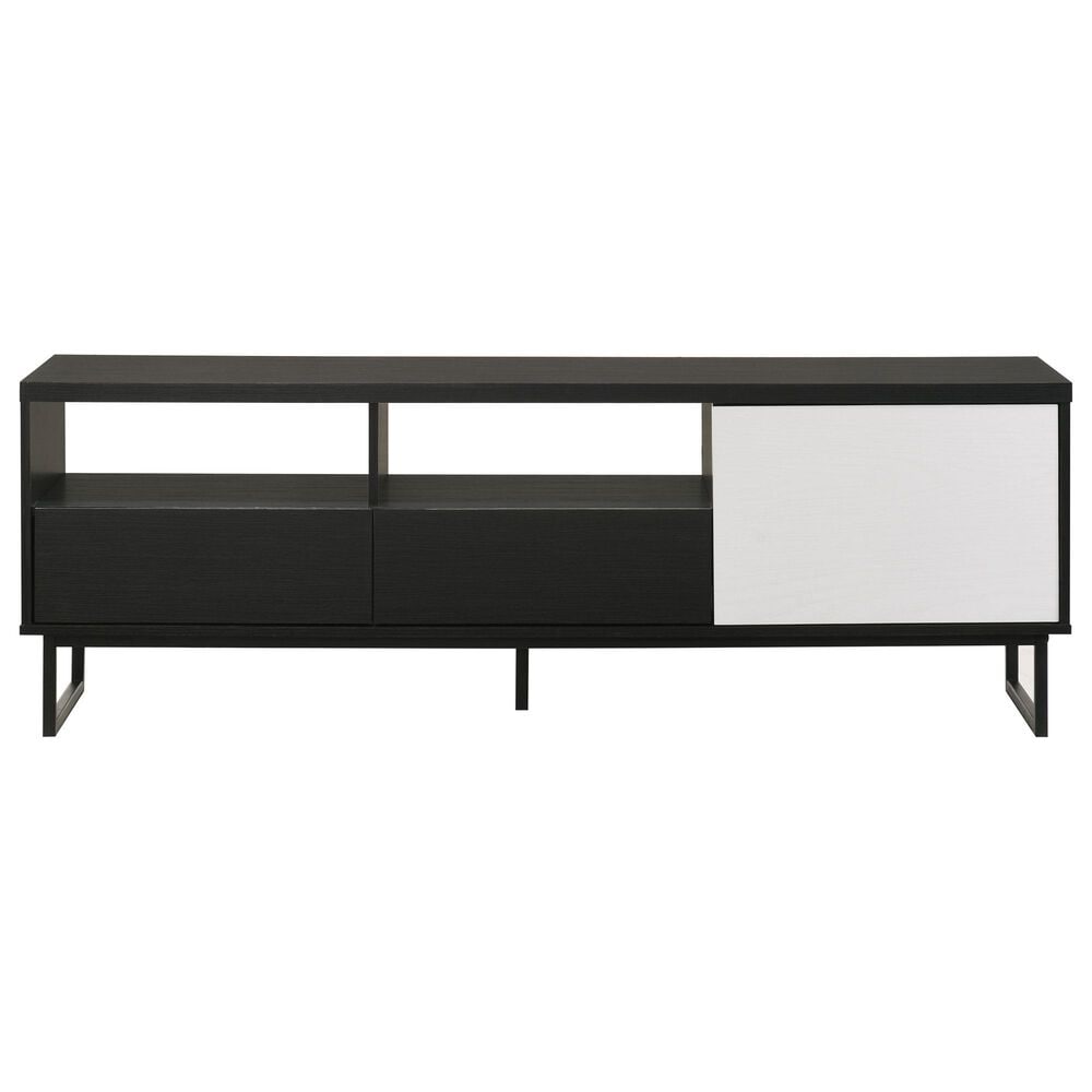 Everly Living Maya 60" TV Stand in Black and White, , large