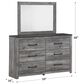 Ashley Bronyan 6-Drawer Dresser and Mirror in Dark Gray, , large