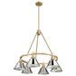 Golden Lighting Orwell 6-Light Chandelier with Chrome Shade in Brushed Champagne Bronze, , large
