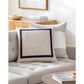 Surya Ritzy 20" x 20" Throw Pillow in Black and Beige, , large