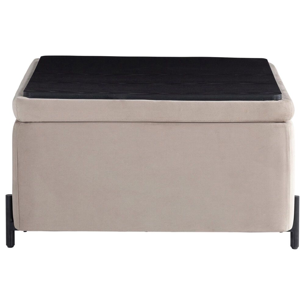 Lifestyle Solutions Kona Large Storage Ottoman in Taupe, , large