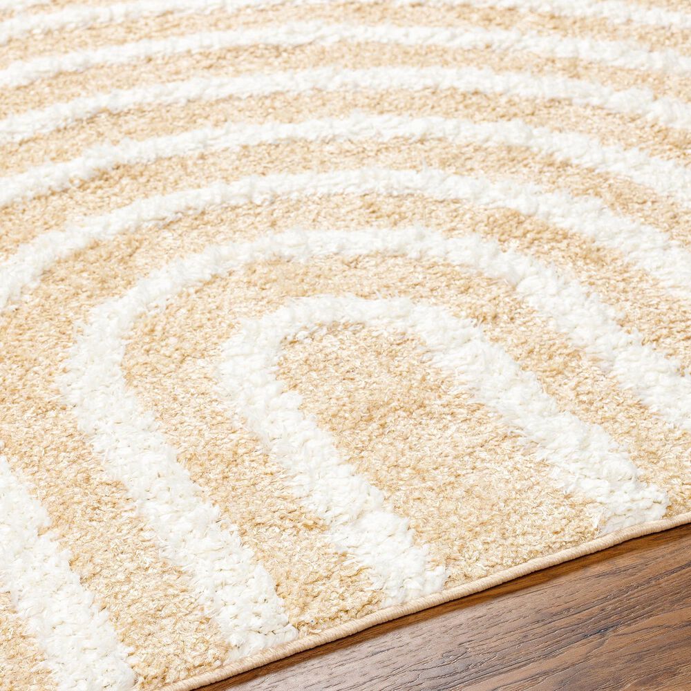 Surya Rodos RDO2331 5&#39;3&quot; x 7&#39; Mustard, White, Peach Area Rug, , large