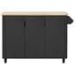 HOMLUX 51" Fluted Kitchen Island with Drop Leaf in Black Ash, , large