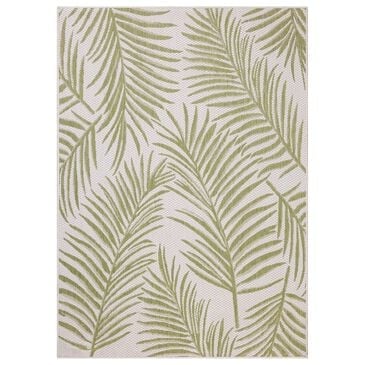 Loloi Easton Ivory and Green 5"3" x 7"6" Indoor/Outdoor Area Rug, , large