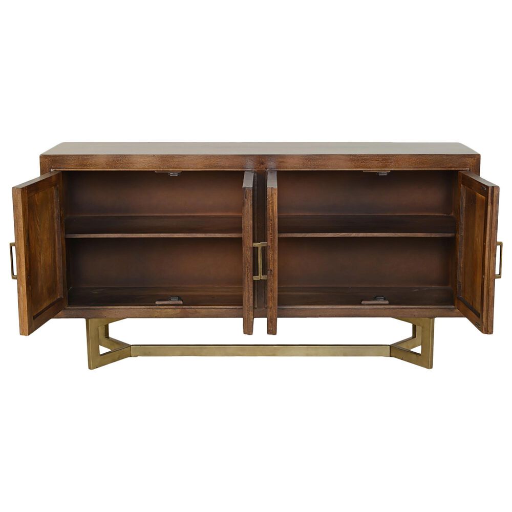 Classic Home Kade 72&quot; Sideboard in Brown and Antique Bronze, , large