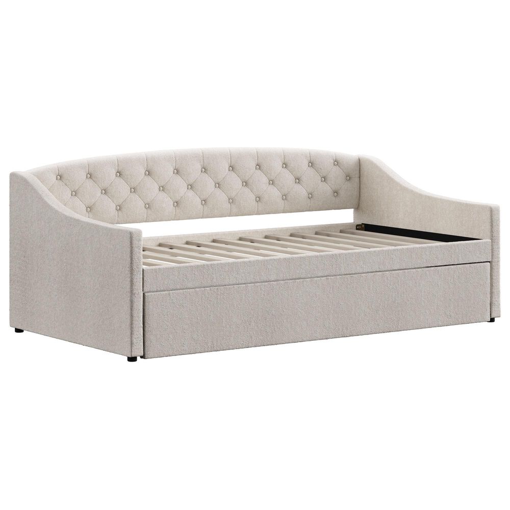 The Monday Company Zoey Upholstered Daybed with Trundle in Beige, , large