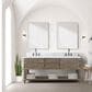 Lexora Home Norwalk 72" Double Bathroom Vanity in Grey Oak with White Carrara Marble Top and Rectangle Sink, , large