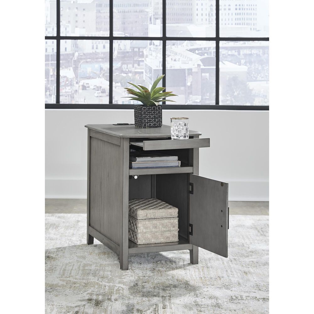 Ashley Devonsted Chairside End Table in Gray, , large