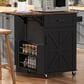 HOMLUX 39" Outdoor Kitchen Island in Black, , large