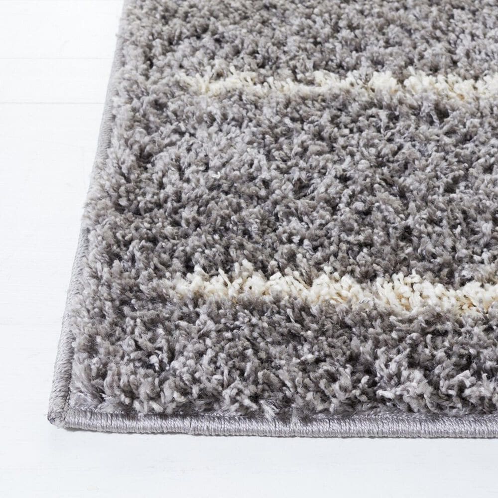 Safavieh Venus Shag VNS604J 2&#39;2&quot; x 8&#39; Grey and Ivory Runner, , large