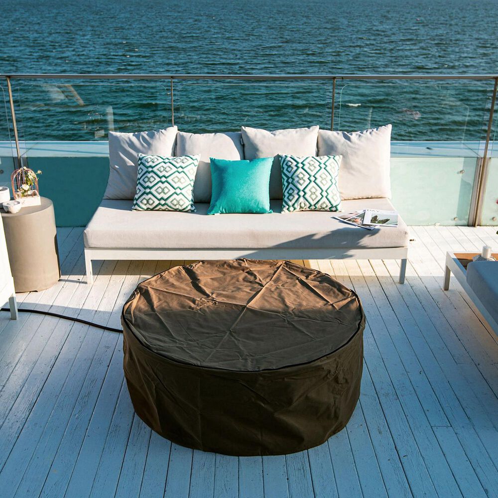 Elementi Fire Lunar Round Natural Gas Bowl Fire Table in Gray, , large