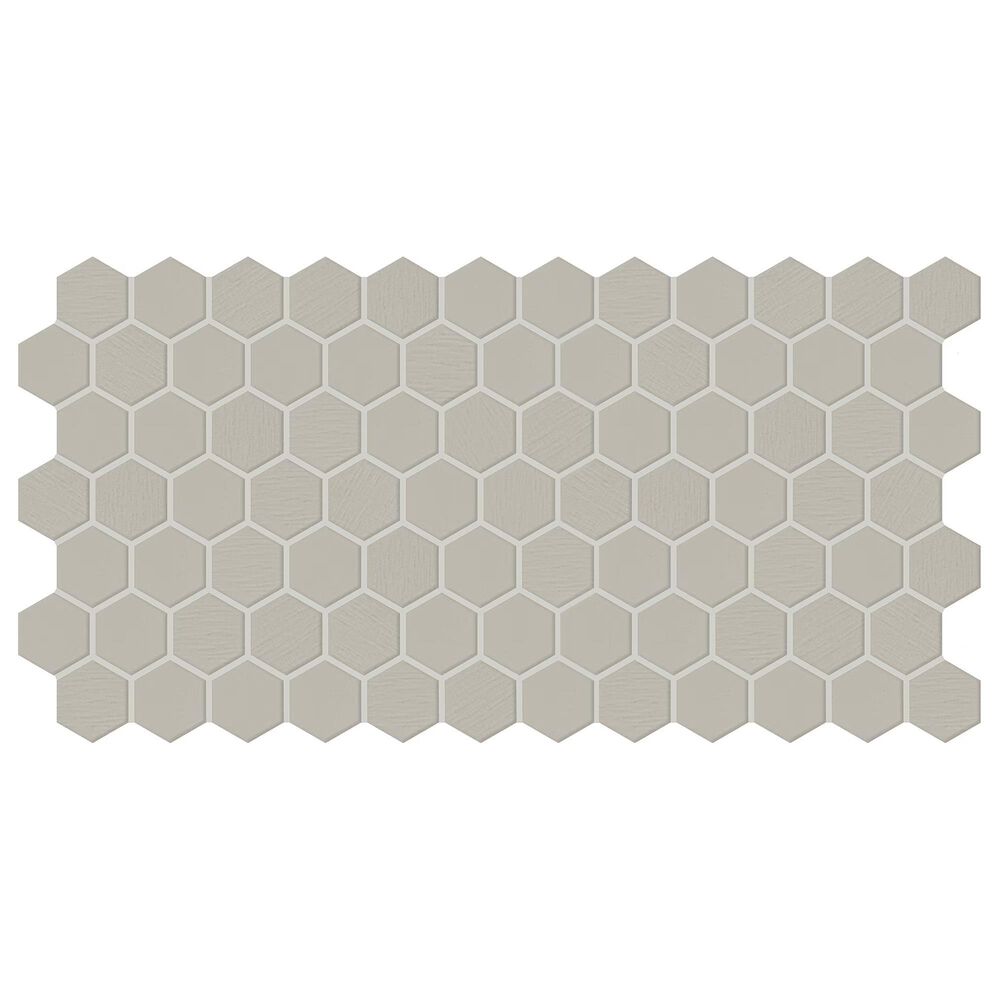 Dal-Tile Keystone Desert Gray 2" x 2" Hexagon on 12" x 24" Ceramic Mosaic Sheet, , large