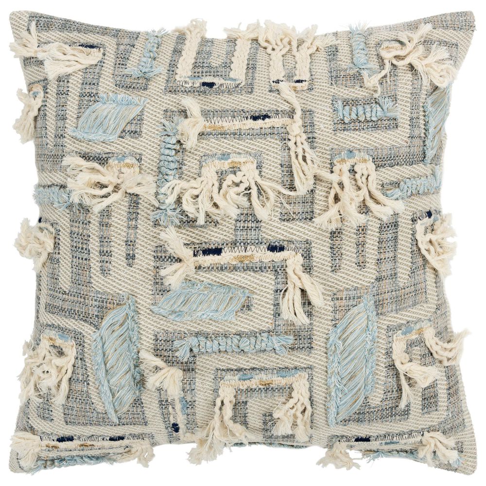 Rizzy Home Abstract 20" Down Filled Pillow in Gray, , large