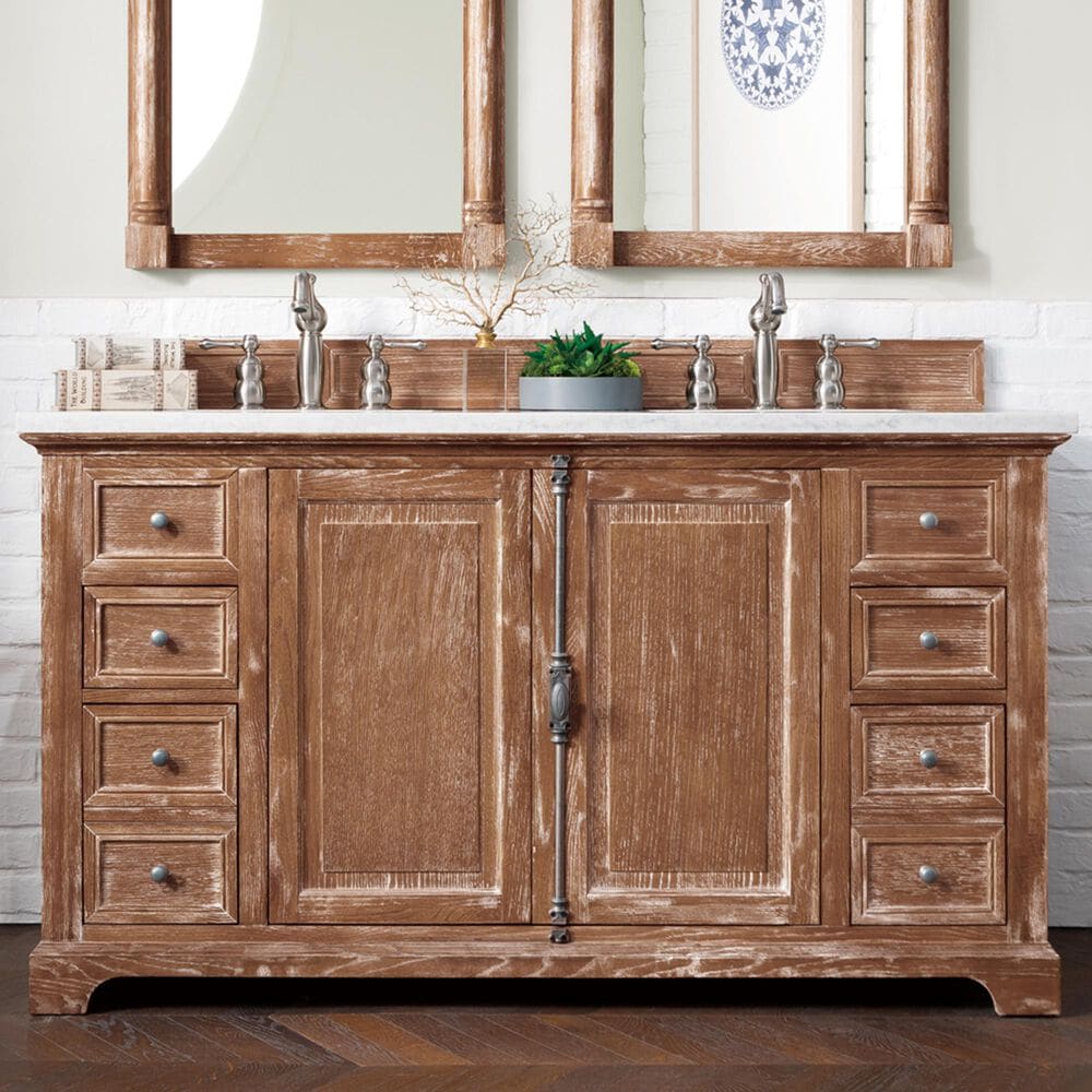 James Martin Savannah 60" Double Vanity Cabinet in Driftwood, , large
