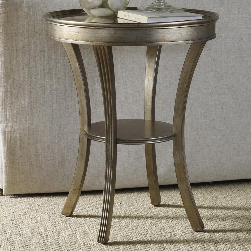 Hooker Furniture Sanctuary Round Mirrored Accent Table in Visage, , large