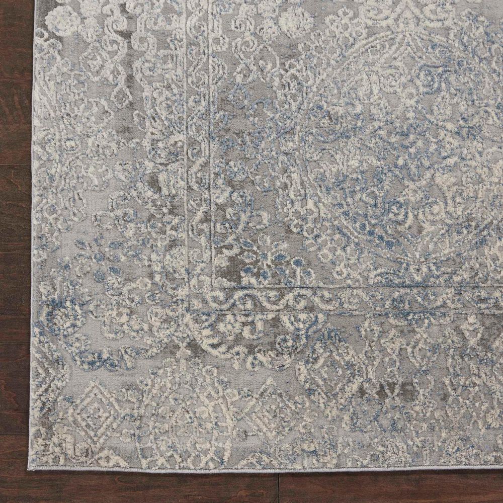 Nourison Rustic Textures Ivory and Light Blue 3&#39;11&quot; x 5&#39;11&quot; Area Rug, , large