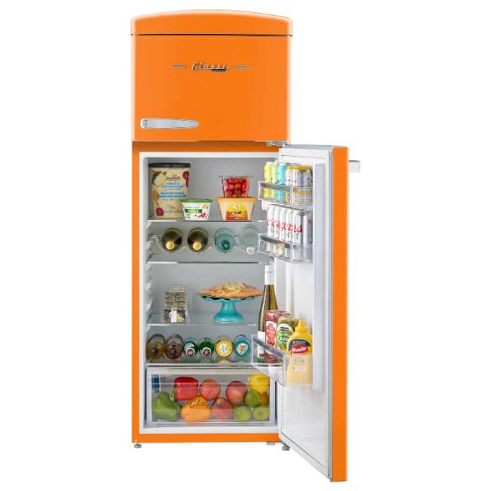 Unique Appliances Classic Retro 7.5 Cu. Ft. Top Freezer Refrigerator in Creamsicle Orange, , large