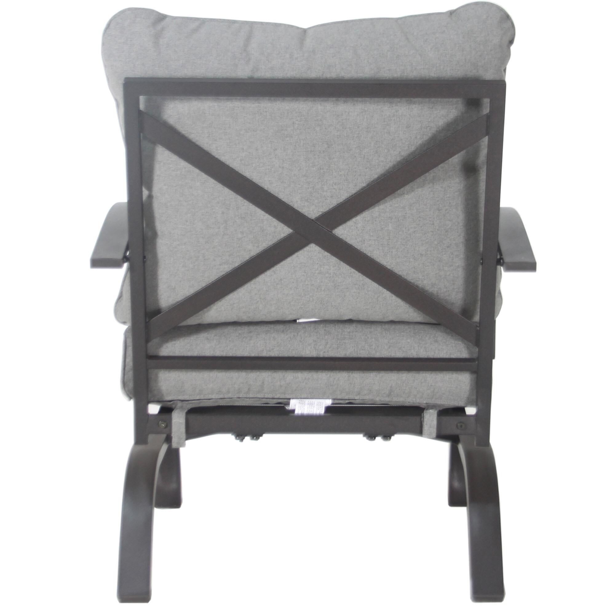 GatherCraft Franklin 5-Piece Firepit Chat Set in Gray