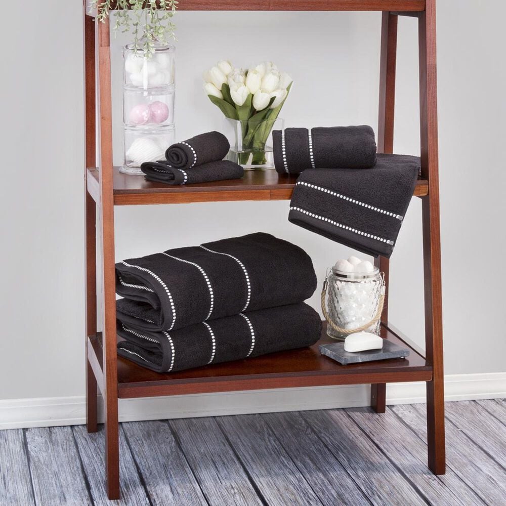 Timberlake Lavish Home 6-Piece Quick Dry Towel Set in Black, , large