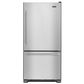 Maytag 18.67 Cu. Ft. Bottom Mount Refrigerator in Fingerprint Resistant Stainless Steel, , large