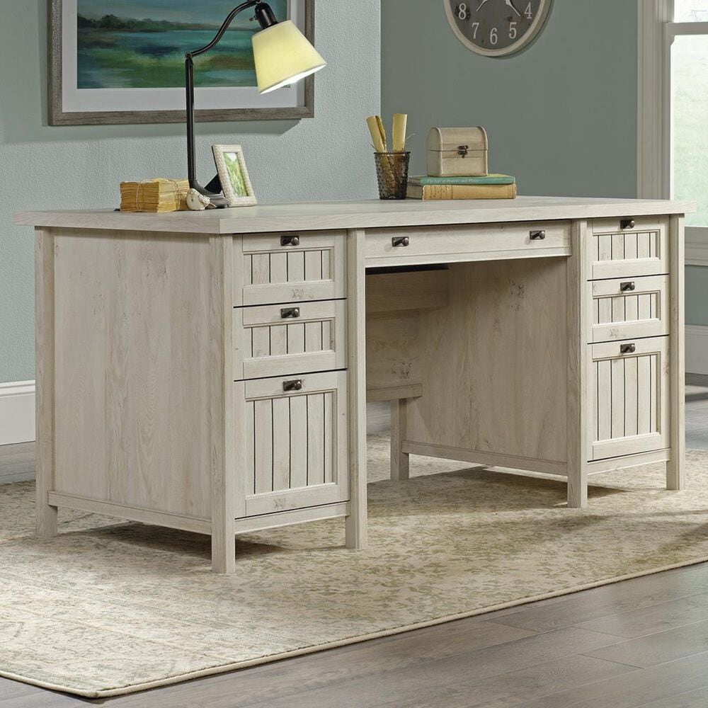 Sauder Costa Executive Desk in Chalked Chestnut, , large