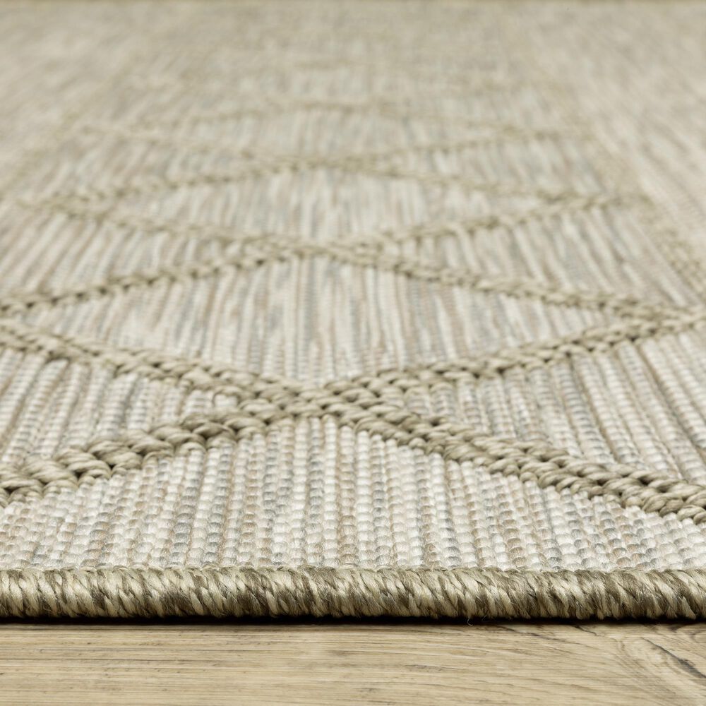 Oriental Weavers Tortuga TR11A 1&#39;10&quot; x 7&#39;6&quot; Beige Runner, , large
