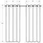 Monarch Specialties 52" x 95" Curtain Panel in Dark Grey (Set of 2), , large