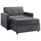 Steve Silver Convertible Sleeper Chair in Gray, , large