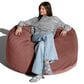 Jaxx Saxx 4" Large Round Bean Bag Chair in Mauve, , large