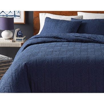 Hallmart Collectibles Shapland 3-Piece Queen Comforter Set in Navy, , large
