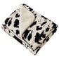 Duke Imports Cow Skin Sherpa Mink Plush Throw in Black and White, , large