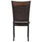 Linon Home Decor Franklin Side Chair in Black and Umber Brown, , large