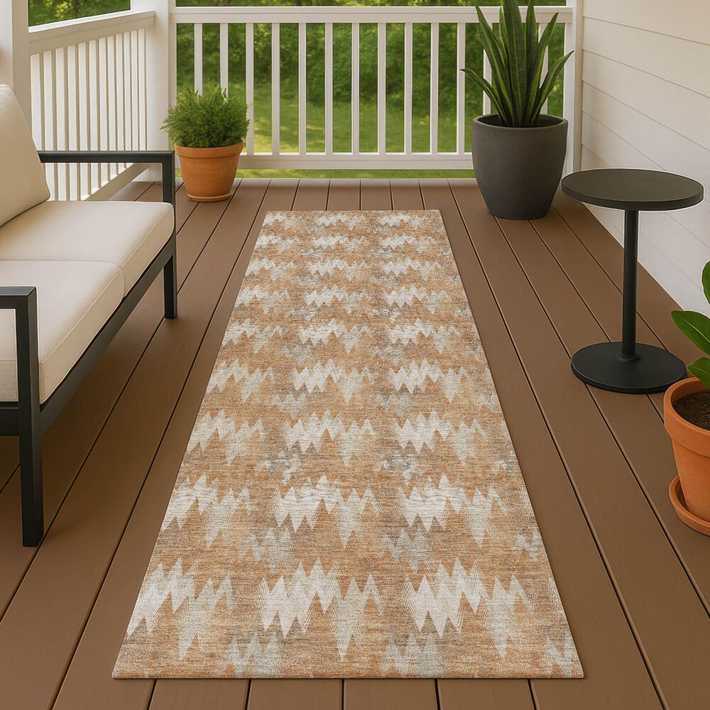 Dalyn Rug Company Soft Essentials Chevron Copper 2'3" x 7'6" Runner, , large