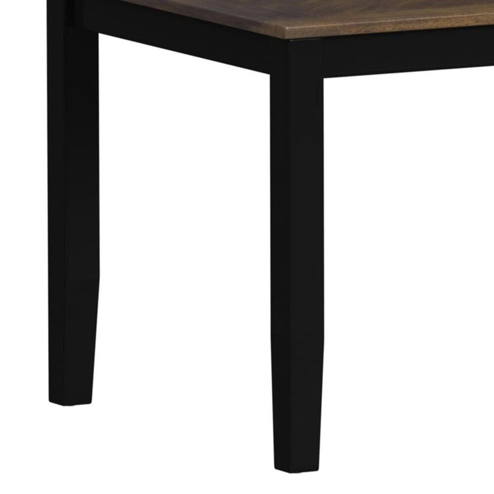 Mayberry Hill Brooks 6-Piece Rectangular Dining Set in Black and Medium Brown, , large