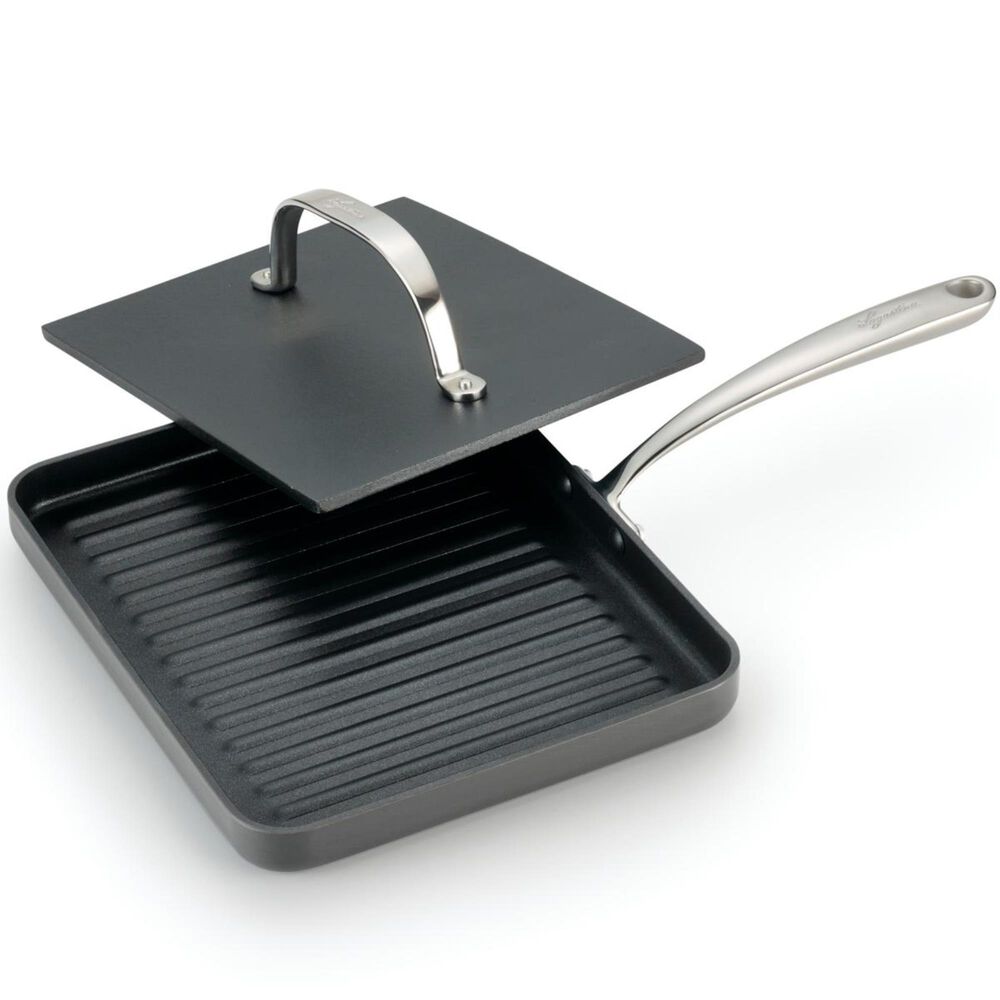 Lagostina Nera 10" Panini Pan with Cast Iron Press, , large