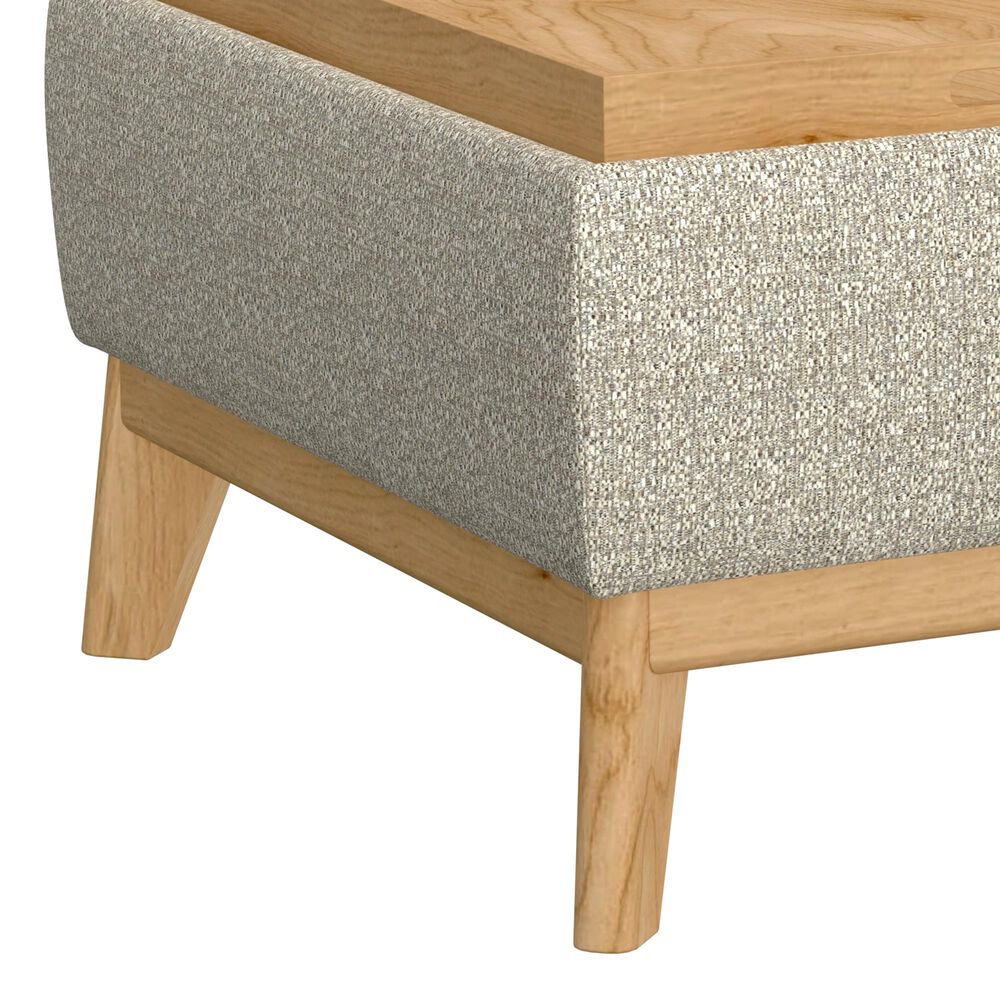 Emerald Home Furnishings Reverie Storage Ottoman with Tray White Pepper, , large