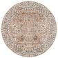 Surya Carlisle Oriental 5"3" Round Mauve, Pale Blue, Ivory, Light Gray, Brick Red, Dusty Sage and Medium Brown Area Rug, , large