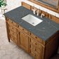 James Martin Vanities Brittany 48" Single Bathroom Vanity in Saddle Brown with 3 cm Parisien Bleu Quartz Top and Rectangular Sink, , large