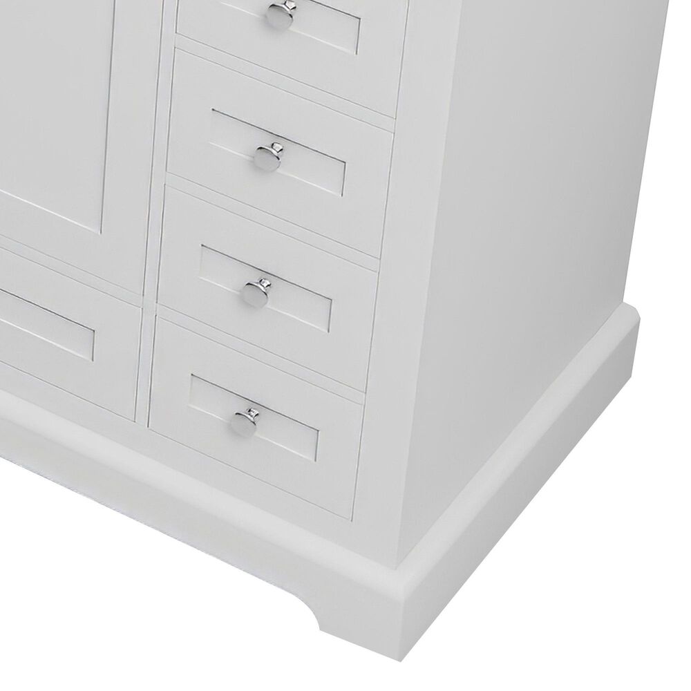 Lexora Home Dukes 84" Double Bathroom Vanity in White with 2 cm White Cultured Marble Top and Rectangular Sinks, , large