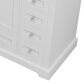 Lexora Home Dukes 84" Double Bathroom Vanity in White with 2 cm White Cultured Marble Top and Rectangular Sinks, , large
