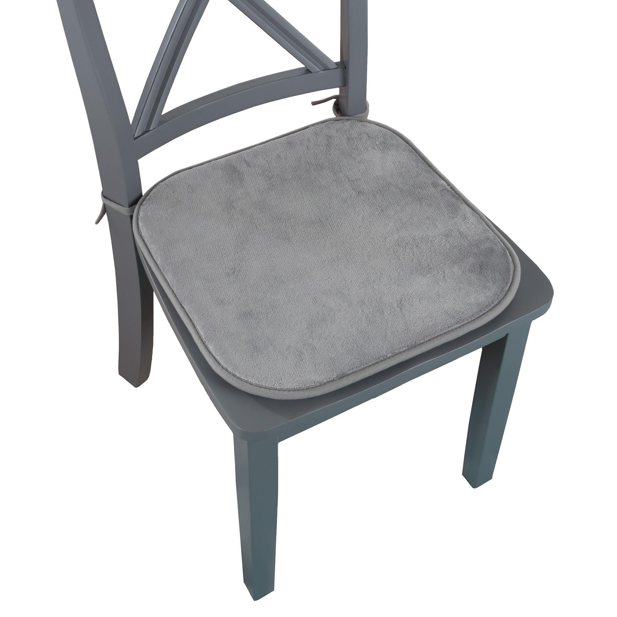 Timberlake Plush Chair Cushion in Gray Set of 4 NFM