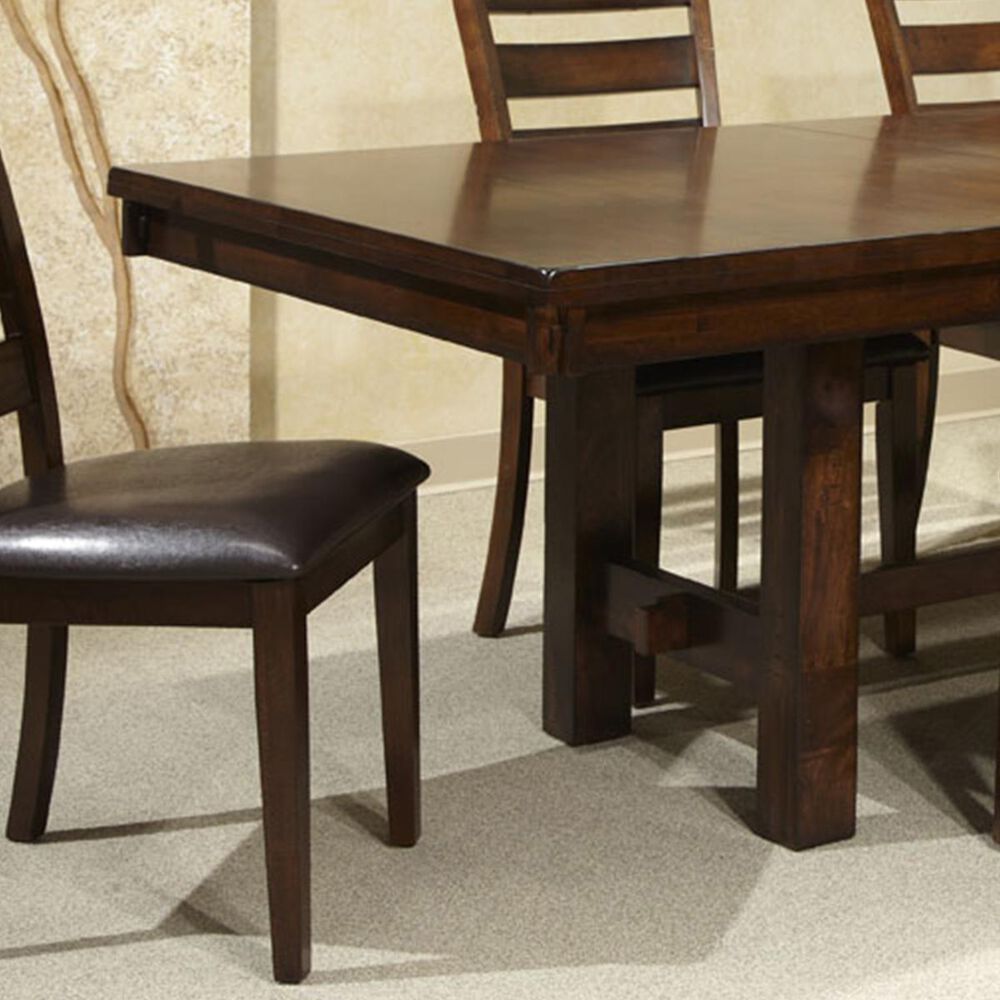 Hawthorne Furniture Kona Trestle Dining Table in Raisin - Table Only, , large