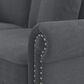 Bush Coventry 3-Piece 131" Double Chaise Sectional in Dark Gray, , large