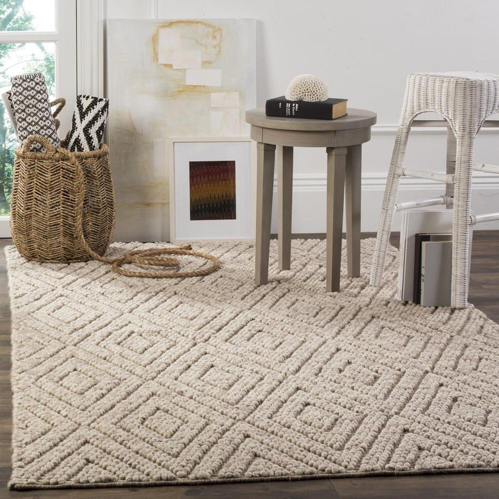 Safavieh Natura NAT623B 5&#39; x 8&#39; Beige Area Rug, , large