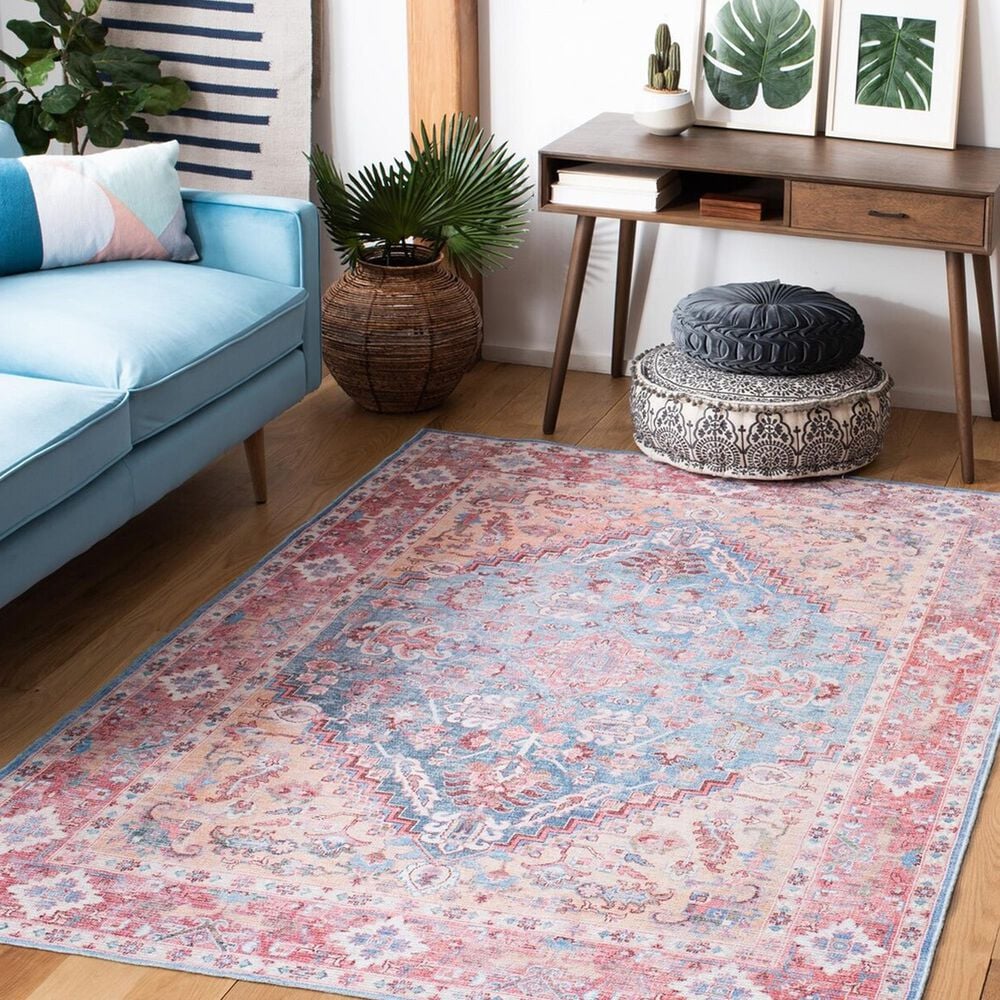 Safavieh Serapi Bohemian 8&#39; x 10&#39; Blue and Rust Area Rug, , large