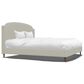 Jonathan Louis Design Lab King Platform Bed with Thrillist Pearl Upholstered in Walnut, , large