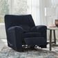 Ashley SimpleJoy Manual Rocker Recliner in Navy, , large